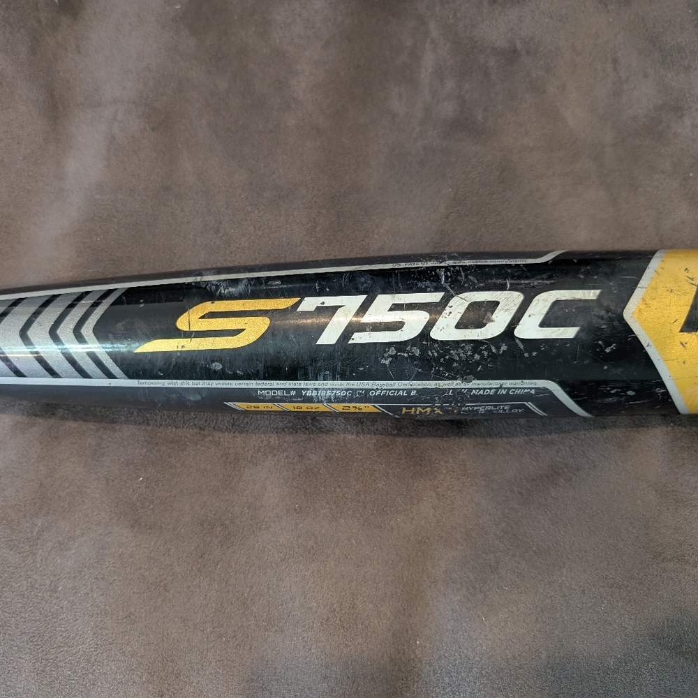 Easton S750C Black and Gold Baseball Bat Youth 28 Drop -10 USA - Picture 8 of 13